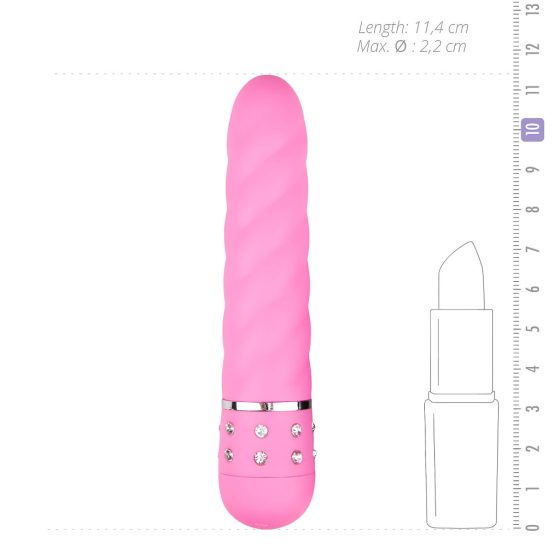 Easytoys Diamond - Twisted Rod Vibrator (Pink)