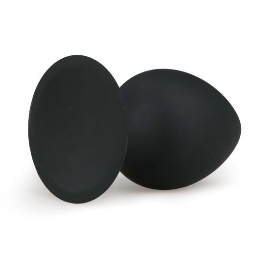 EasyToys Round XL Butt Plug - Anal Dildo (Black) - Extra Large