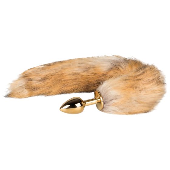 Easytoys Fox No1 - Metal Anal Dildo with Fox Tail (Gold-Red)