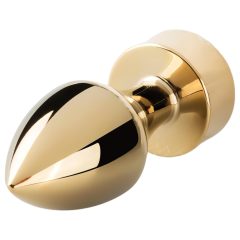   Easytoys Fox NO13 - metal anal plug with fox tail (gold-white)