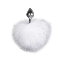   Easytoys Bunny No.1 - Metal Anal Dildo with Bunny Tail (Silver-White)