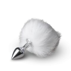   Easytoys Bunny No.1 - Metal Anal Dildo with Bunny Tail (Silver-White)