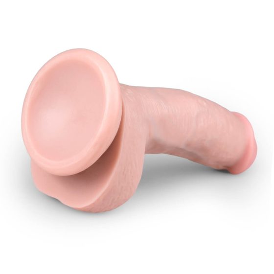 Easytoys - Suction cup dildo with balls (6 inches) - flesh tone