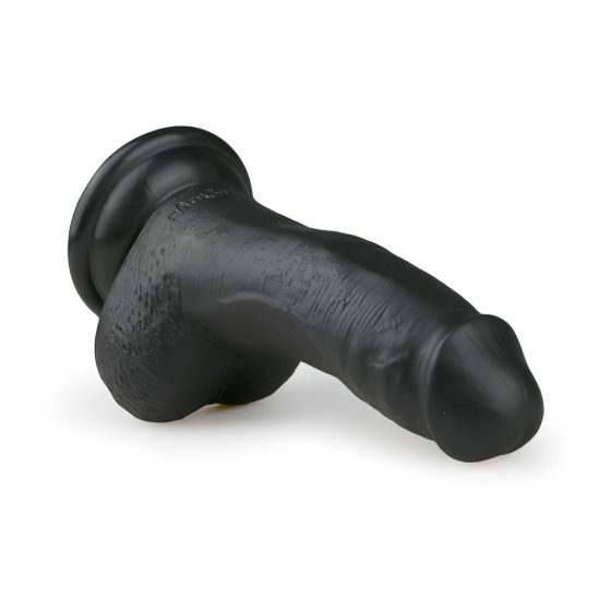 Easytoys - Suction Cup Dildo with Balls (15cm) - Black