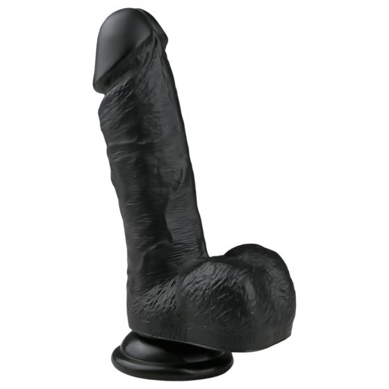 Easytoys - Suction Cup Dildo with Balls (7 inches) - Black