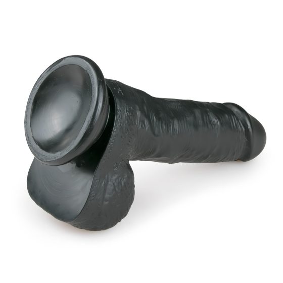 Easytoys - Suction Cup Dildo with Balls (7 inches) - Black