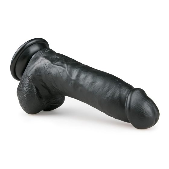 Easytoys - Suction Cup Dildo with Balls (20cm) - Black