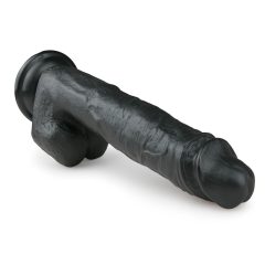   Easytoys - Suction Cup Dildo with Balls, Large (26.5cm) - Black