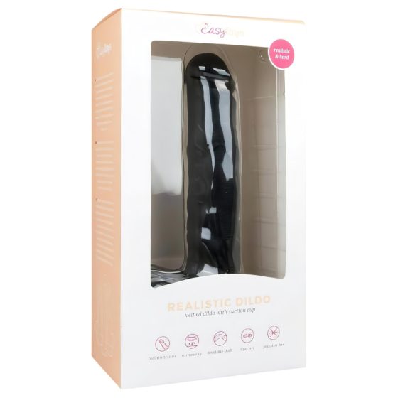 Easytoys - Suction Cup Dildo with Balls, Large (11.6) - Black"