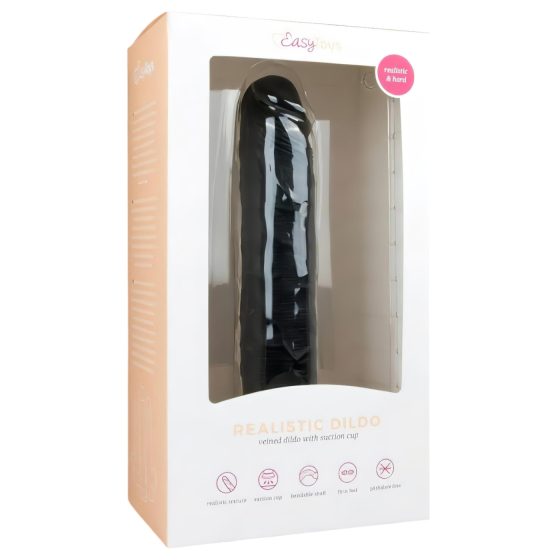 Easytoys - Suction Cup Extra Large Dildo (28.5cm) - Black