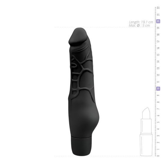 Easytoys Power Vibe - Silicone Penis Vibrator (Black)