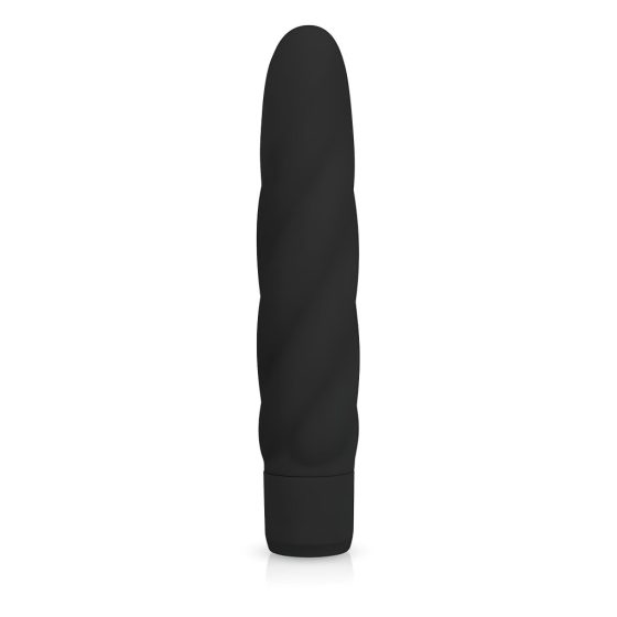 Easytoys Power Vibe - Twisted Silicone Rod Vibrator (Black)