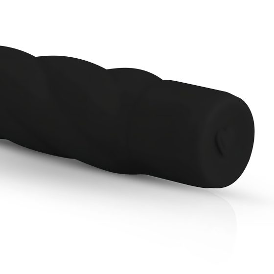 Easytoys Power Vibe - Twisted Silicone Rod Vibrator (Black)