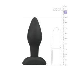 Easytoys - Small Silicone Butt Plug (Black)