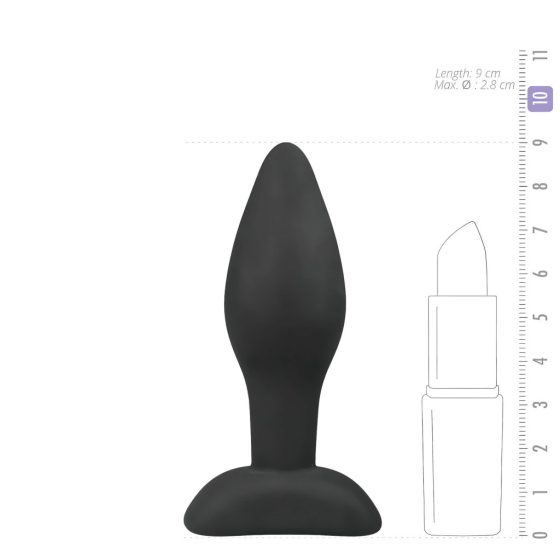 Easytoys - Silicone Anal Plug - Small (Black)