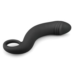 EasyToys Curved Dong - Silicone Anal Dildo (Black)