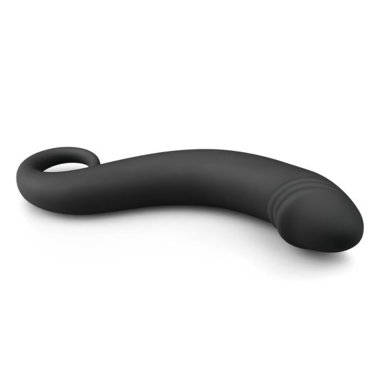 EasyToys Curved Dong - Silicone Anal Dildo (Black)