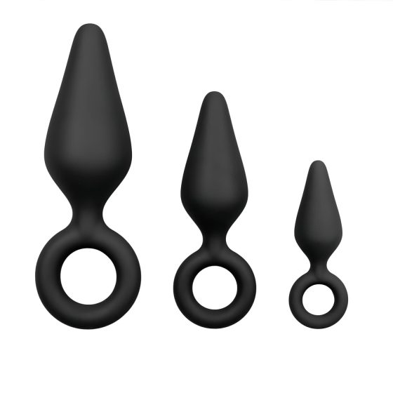 Easytoys - Anal Plug Ring Set - 3 pcs (black)