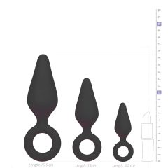 Easytoys - Anal Plug Ring Set - 3 pcs (black)