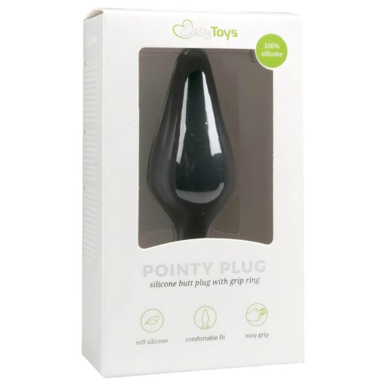 Easytoys Pointy Plug S - Small Black Anal Dildo