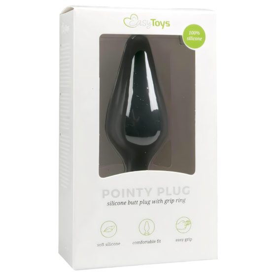 Easytoys Pointy Plug S - anal plug (black) - small