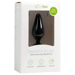   Easytoys Pointy Plug - anal plug with grip ring - medium (black)