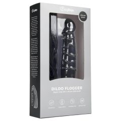 Easytoys Flogger - Whip and Silicone Dildo Combo (Black)