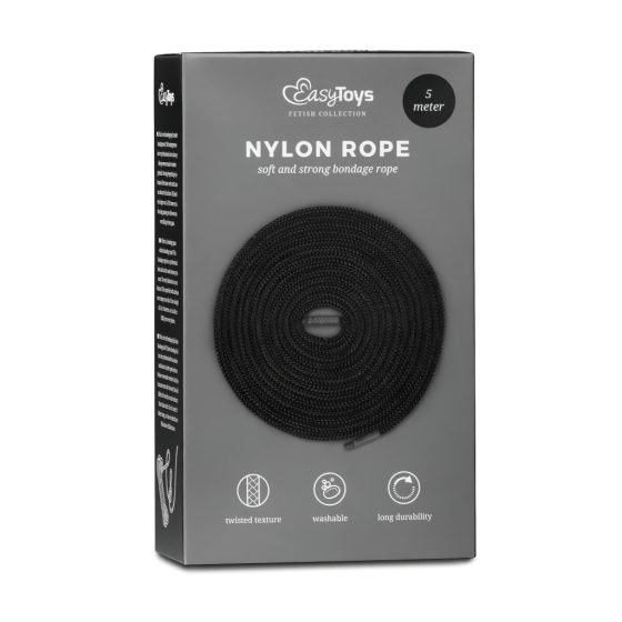 Easytoys Rope - 5m Black Bondage Rope