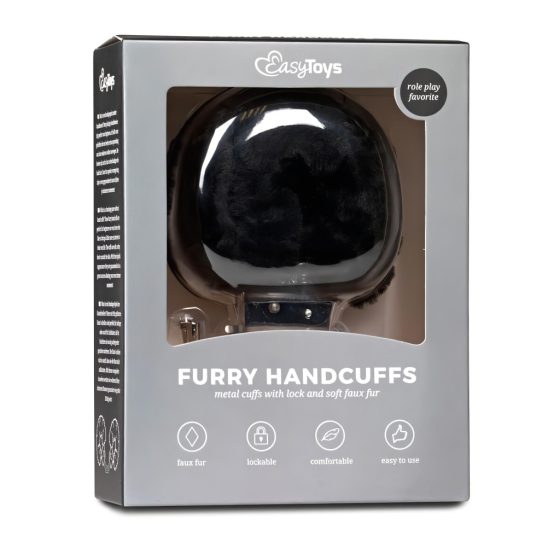 Easytoys - Plush Handcuffs (Black)