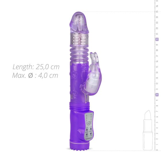 Easytoys Bunny - thrusting and rotating vibrator (purple)