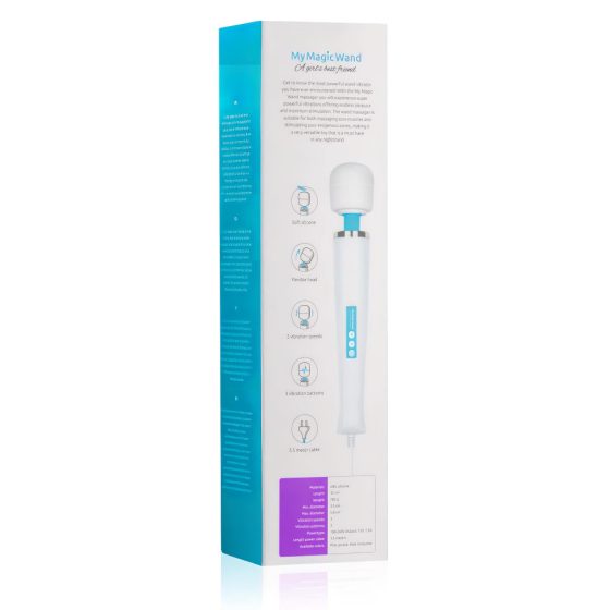 MyMagicWand - Strong Massager Vibrator (White-Blue)