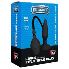   MenzStuff L - Inflatable, Suction Base Anal Dildo - Black (Large)