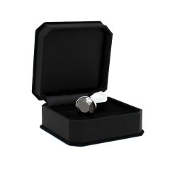 Rimba XS - black gem, metal anal plug (silver)