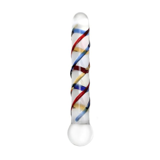 Rimba Rachella - Double Glass Dildo (Clear - Colored)