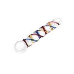 Rimba Rachella - Double Glass Dildo (Transparent - Colored)