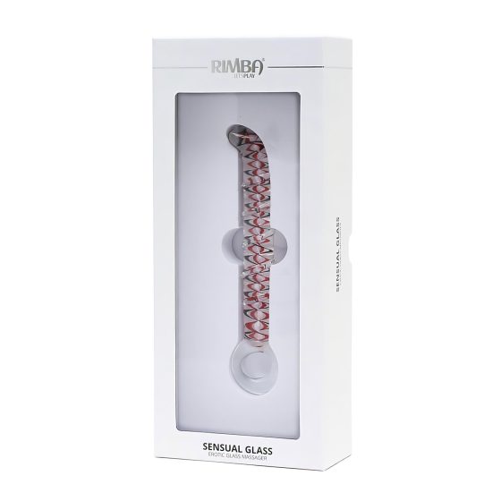 Sammy Rimba - Patterned Clear G-spot Glass Dildo