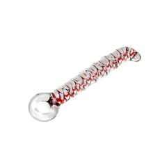 Sammy Rimba - Patterned Clear G-spot Glass Dildo