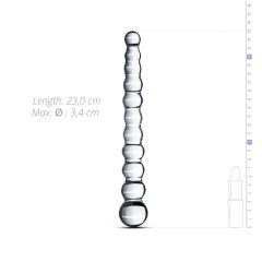 Gildo No. 20 - Beaded Glass Dildo (Transparent)