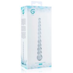 Gildo Glass No. 20 - beaded glass dildo (transparent)