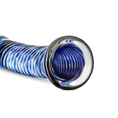 Gildo Glass No. 5 - Spiral Glass Dildo (Clear-Blue)