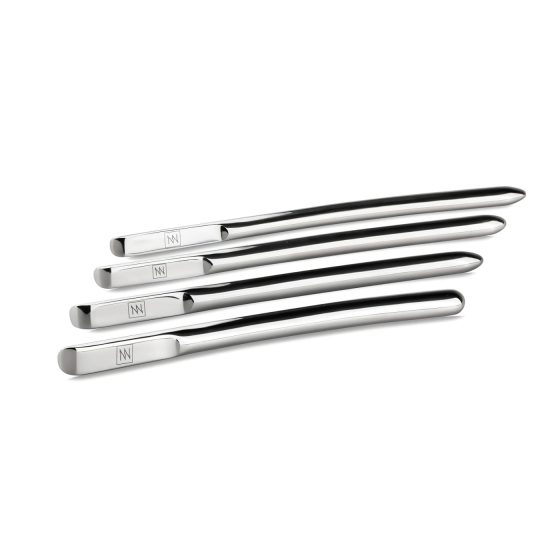 SINNER 176 - Curved Steel Urethral Dilator Dildo Set (4 pcs) - Advanced