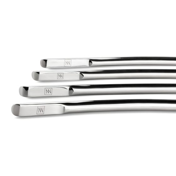 SINNER 176 - Curved Steel Urethral Dilator Dildo Set (4 pcs) - Advanced