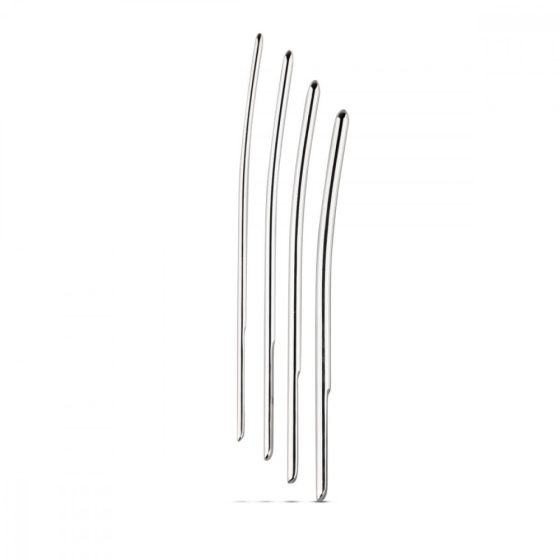 SINNER 175 - Curved Steel Urethral Dilator Dildo Set (4 Pieces) - Beginner