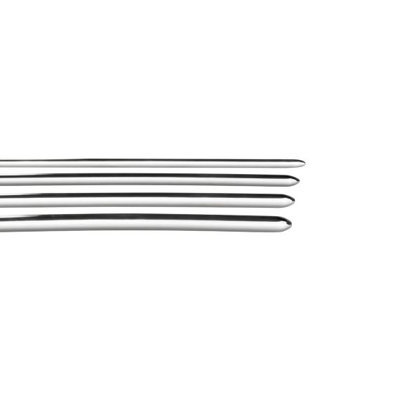 SINNER 175 - Curved Steel Urethral Dilator Dildo Set (4 Pieces) - Beginner