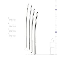   SINNER 175 - Curved Steel Urethral Dilator Dildo Set (4 Pieces) - Beginner