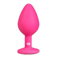 Easytoys Diamond - White Gem Anal Dildo (Medium) - Pink