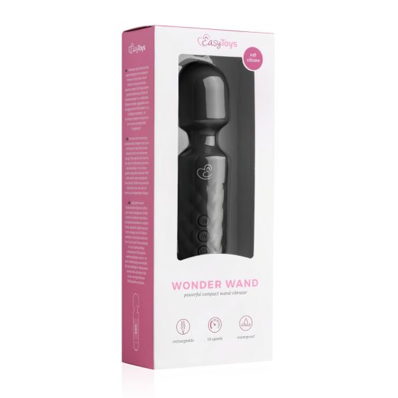 EasyToys Mini Wand - Rechargeable Massage Vibrator (Black)