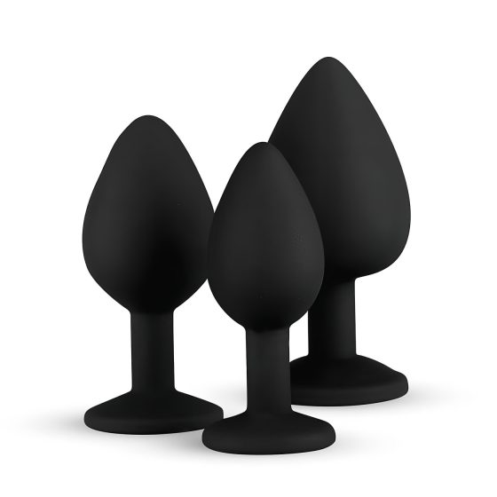 Easytoys Diamond - anal plug set (black)