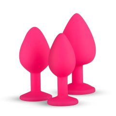 Easytoys Diamond - anal plug set (pink)