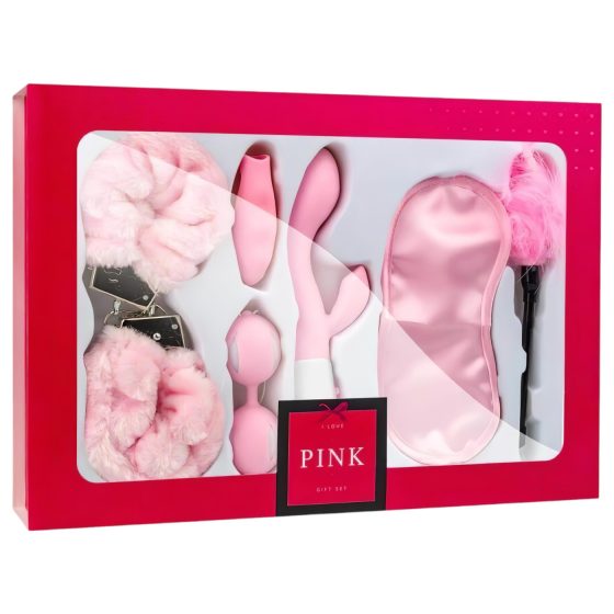 LoveBoxxx I Love Pink - Vibrating Bondage Set (6-Piece) - Pink